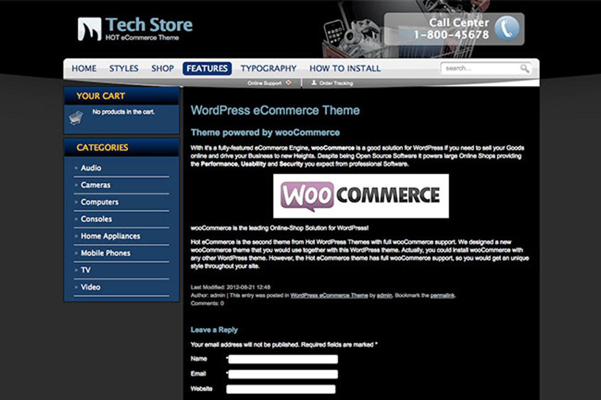 Hot Ecommerce, a WordPress Template by hot-themes (Photo 5 of 5)