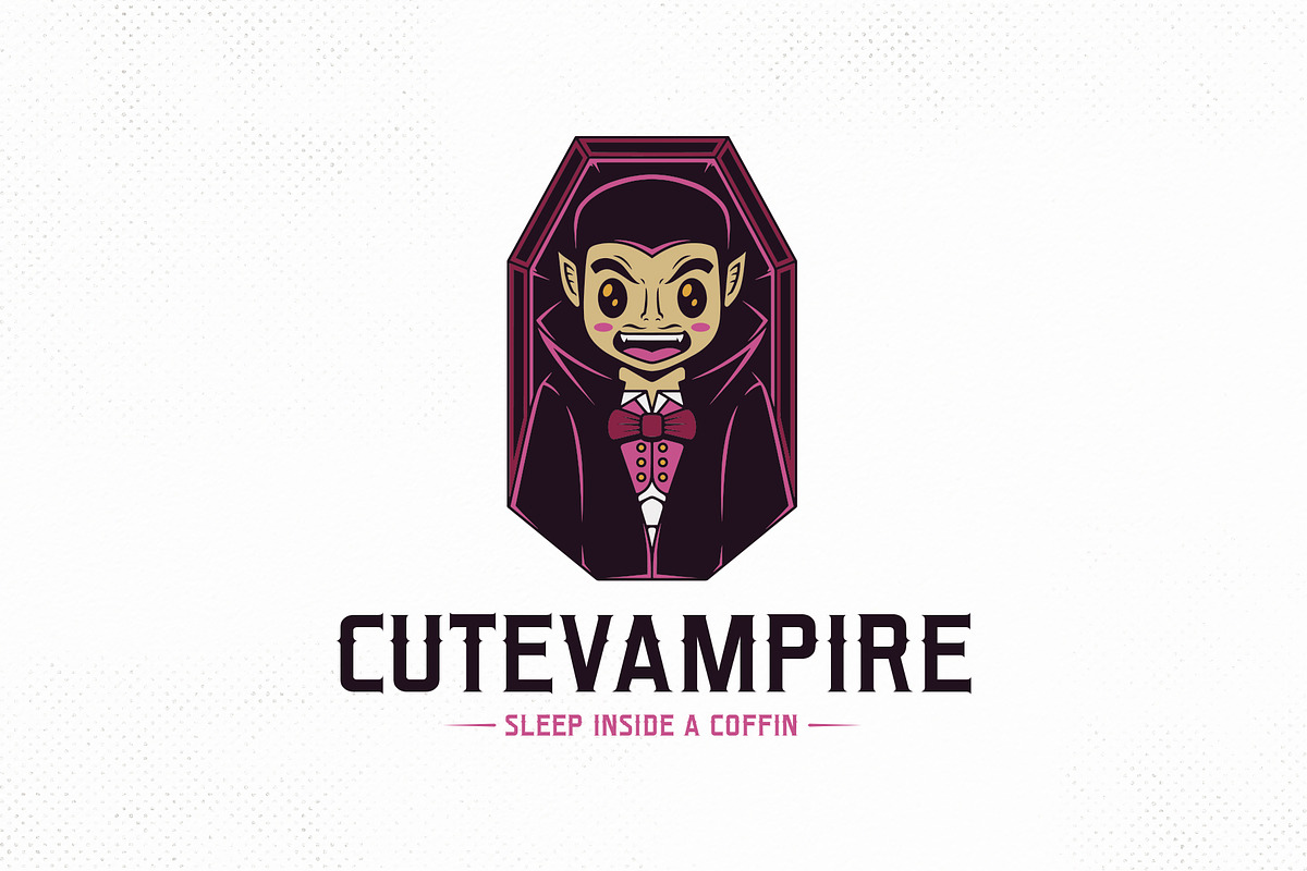 Cute Vampire Logo Template, a Branding & Logo Template by vectorwithin (Photo 2 of 3)