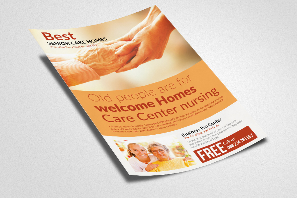 Senior Care Homes Flyers Template, a Flyer Template by Psd Templates (Photo 3 of 3)