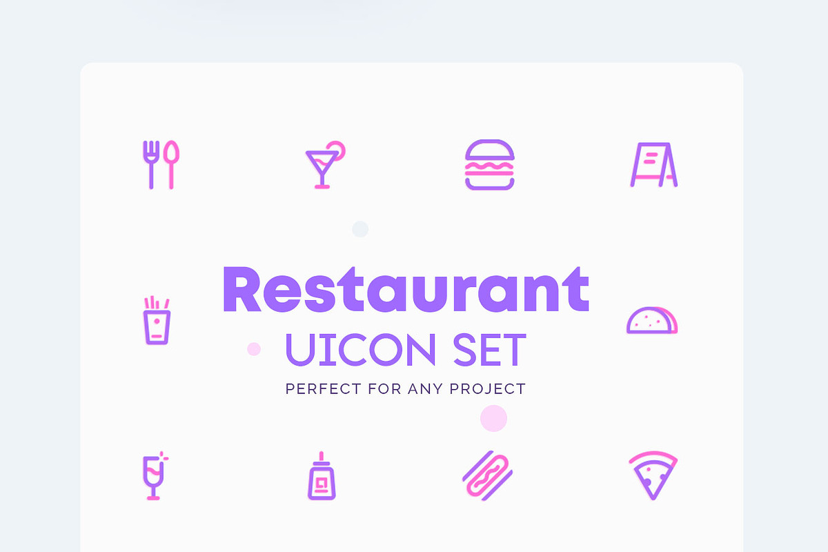 UICON - Restaurant Icons Set, an Outline Icon by CCS Type (Photo 1 of 7)