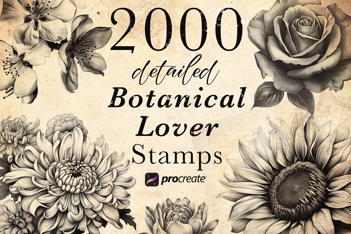 2000 Botanical Lover Stamp Brushes, a Brushes & More by CreativeProBrushes (Photo 1 of 6)