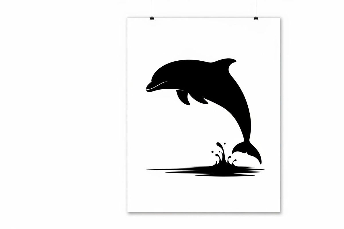 dolphin jumping silhouettes, an Illustration by Amazin_art (Photo 27 of 31)