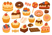 Sweet Dessert Clipart Set, a Food Illustration by ananastya (Thumbnail 2 of 3)