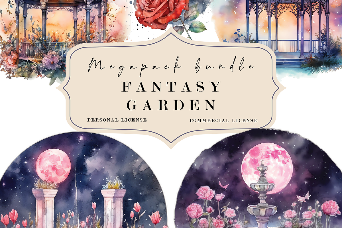 Magical Fantasy Watercolor Clipart, a Photo by Redwood Digital Art (Photo 9 of 11)