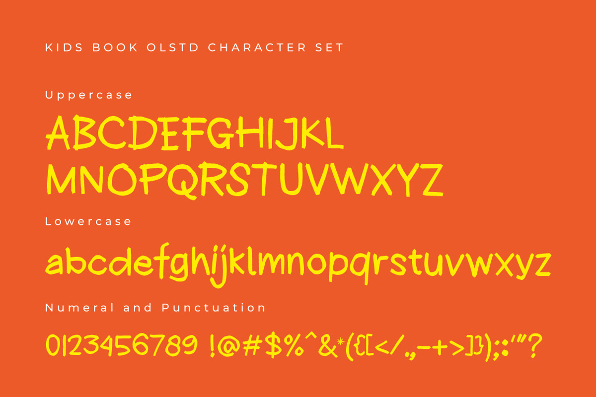 KIDS BOOK olstd, a Handwritten Font by Olexstudio (Photo 7 of 7)