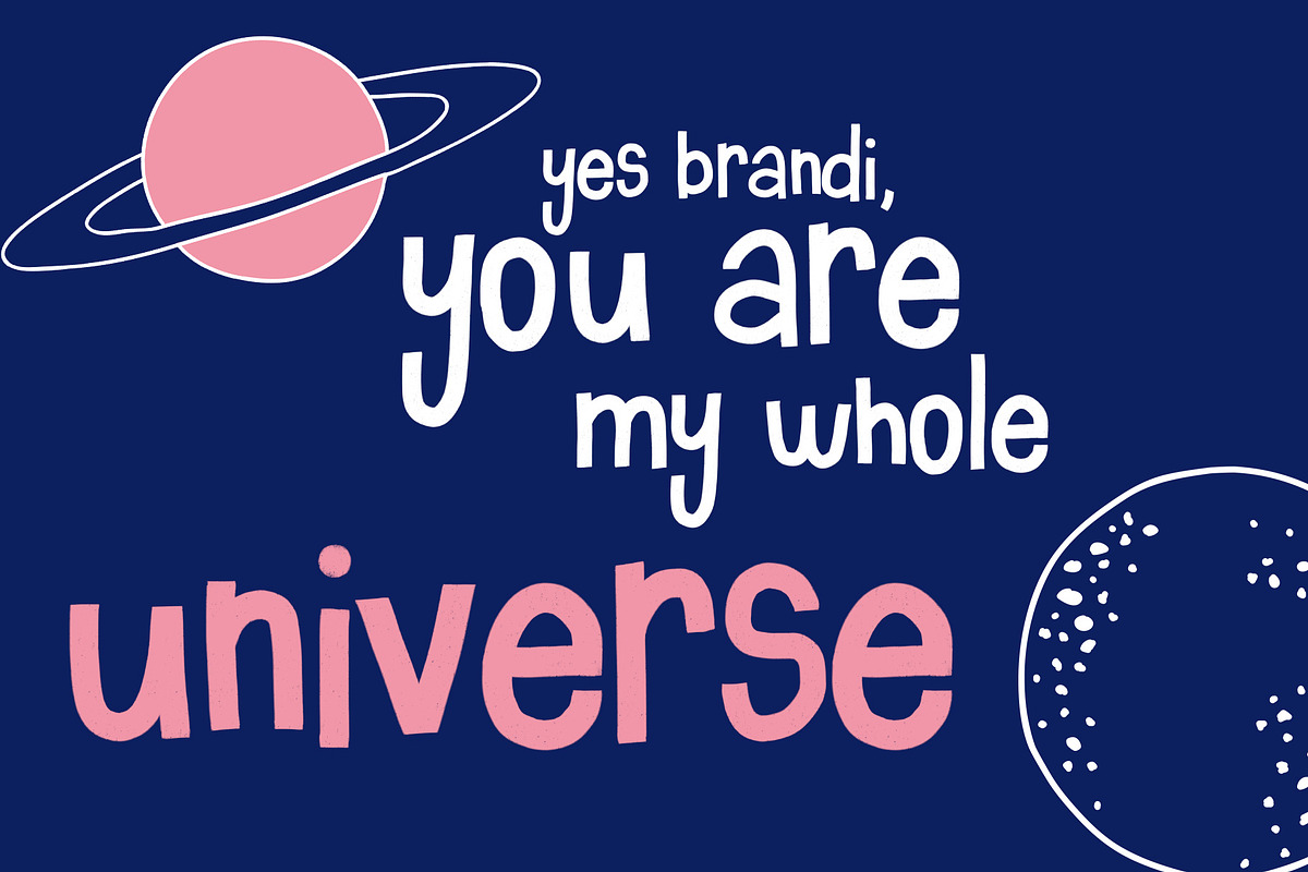 Brandi Girl Cute Handwritten Font, a Handwritten Font by Jodi Van der Kruik (Photo 8 of 10)