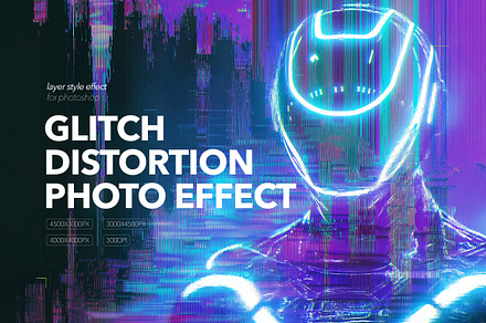 Glitch Distortion Photo Effect, a Layer Style Add-On by Milka