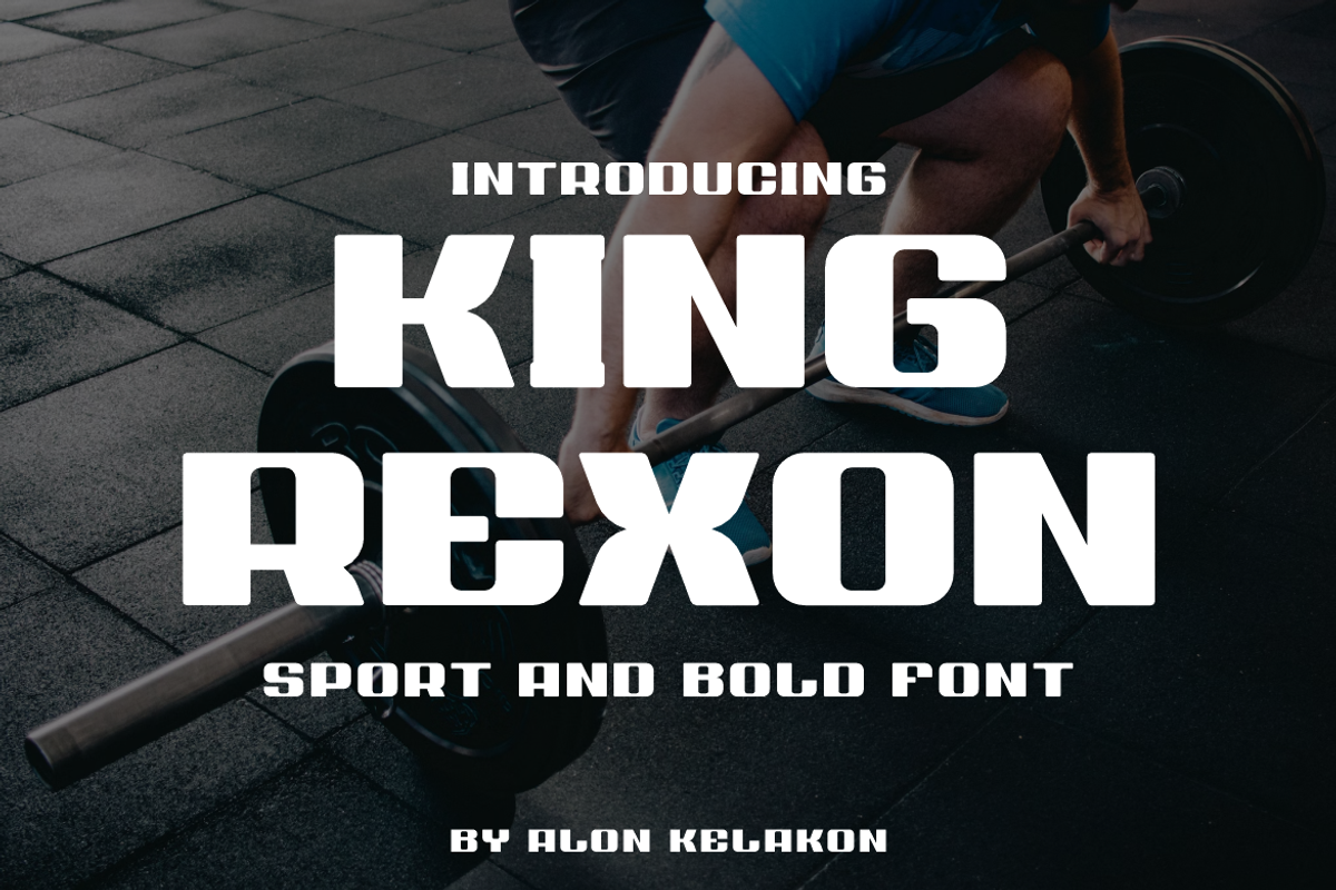 King Rexon, a Sans Serif Font by alon kelakon (Photo 1 of 6)