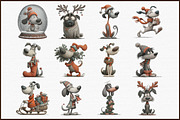 Quirky Christmas Dogs Clipart, an Illustration by Sublimation Artist (Thumbnail 3 of 6)