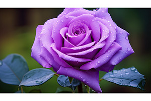 delicate violet rose ai generated, a Nature Photo by pikepicture