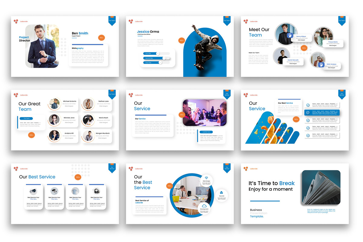 Laborde – Business Google Slide, a Presentation Template by kreatifreya (Photo 3 of 5)