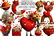 Whimsical Valentine Clipart, an Illustration by Daily.Designs (Thumbnail 1 of 5)