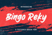 Bingo Reky - Textured Brush Font, a Script Font by StringLabs (Thumbnail 1 of 12)