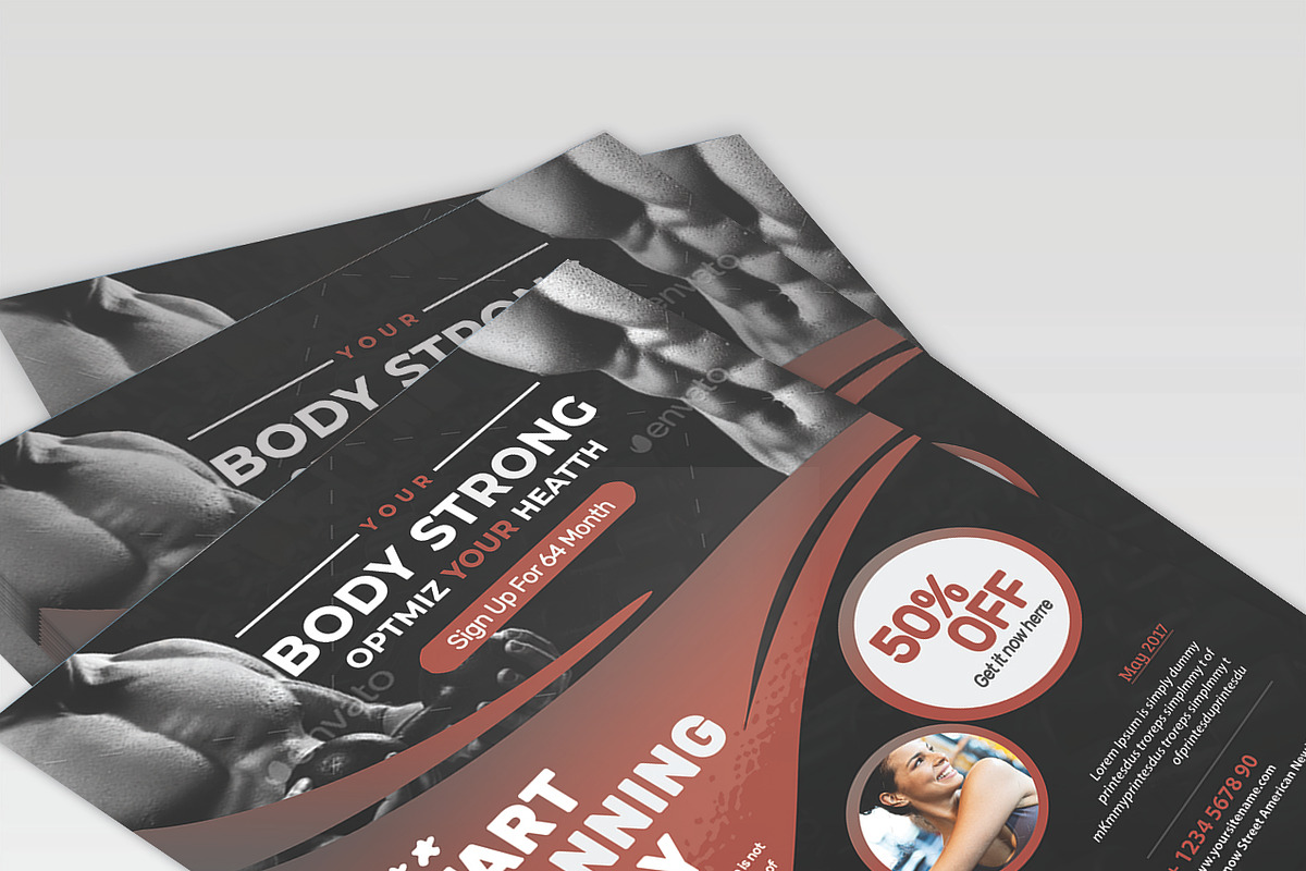 Body Fitness Flyer, a Flyer Template by TheGraphicsWorld (Photo 3 of 6)
