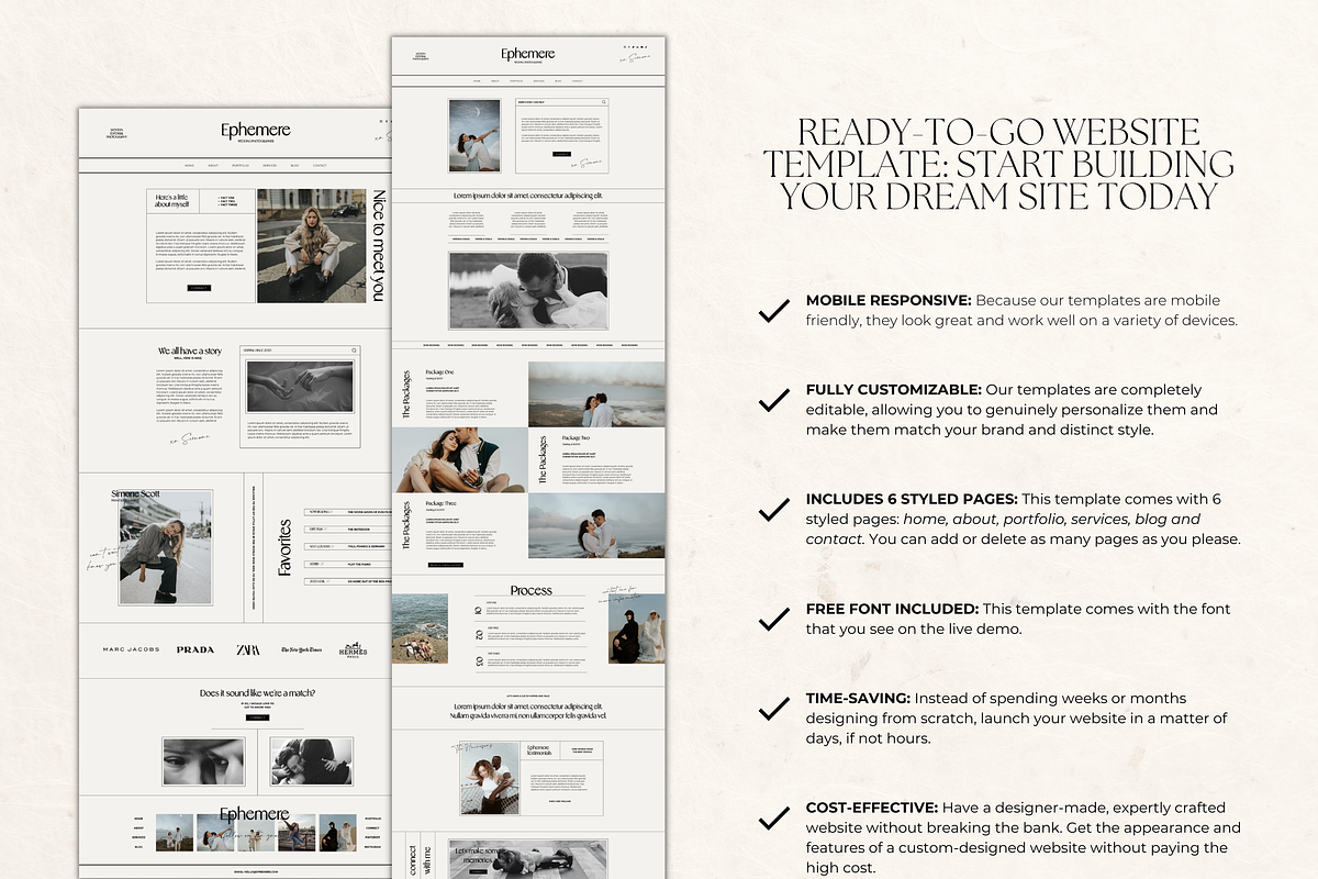 Wix Website Template Photography, a Wix Template by Branding Babe Co. (Photo 5 of 10)