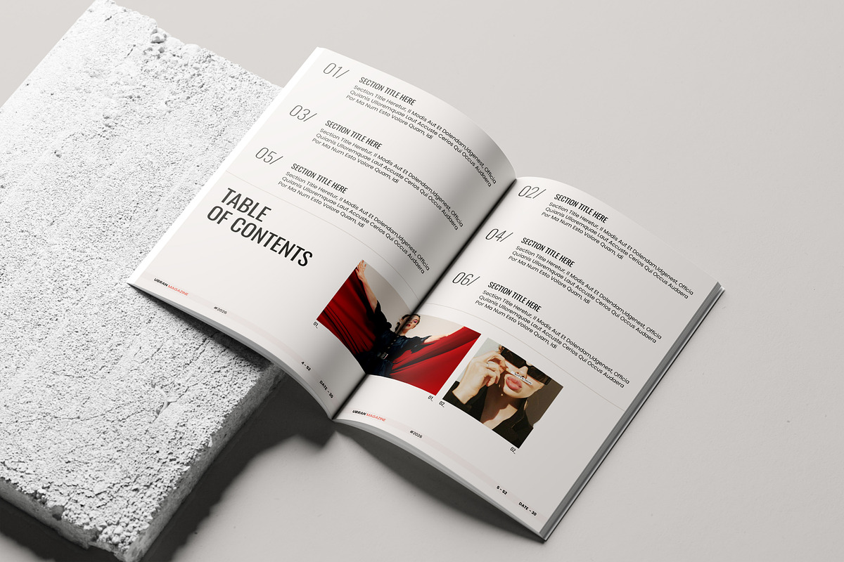 Modern Magazine Layout Template, a Magazine Template by Aura Agency (Photo 3 of 11)