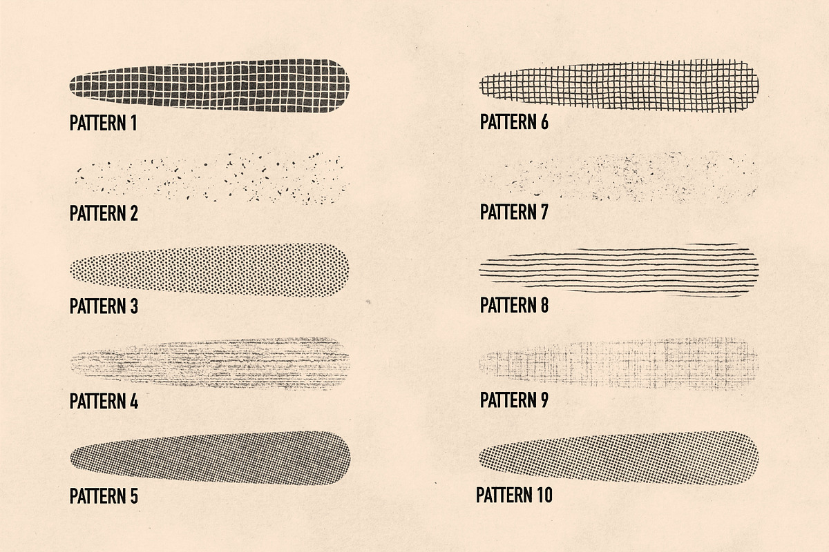 Mid Century Brushes For Procreate, a Brush Add-On by seamless team (Photo 5 of 9)
