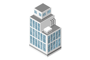 Building isometric, business center, an Object Illustration by the8monkey