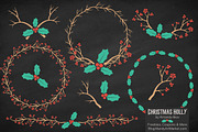Cherry Bomb Christmas Holly, an Illustration by Amanda Ilkov (Thumbnail 2 of 5)
