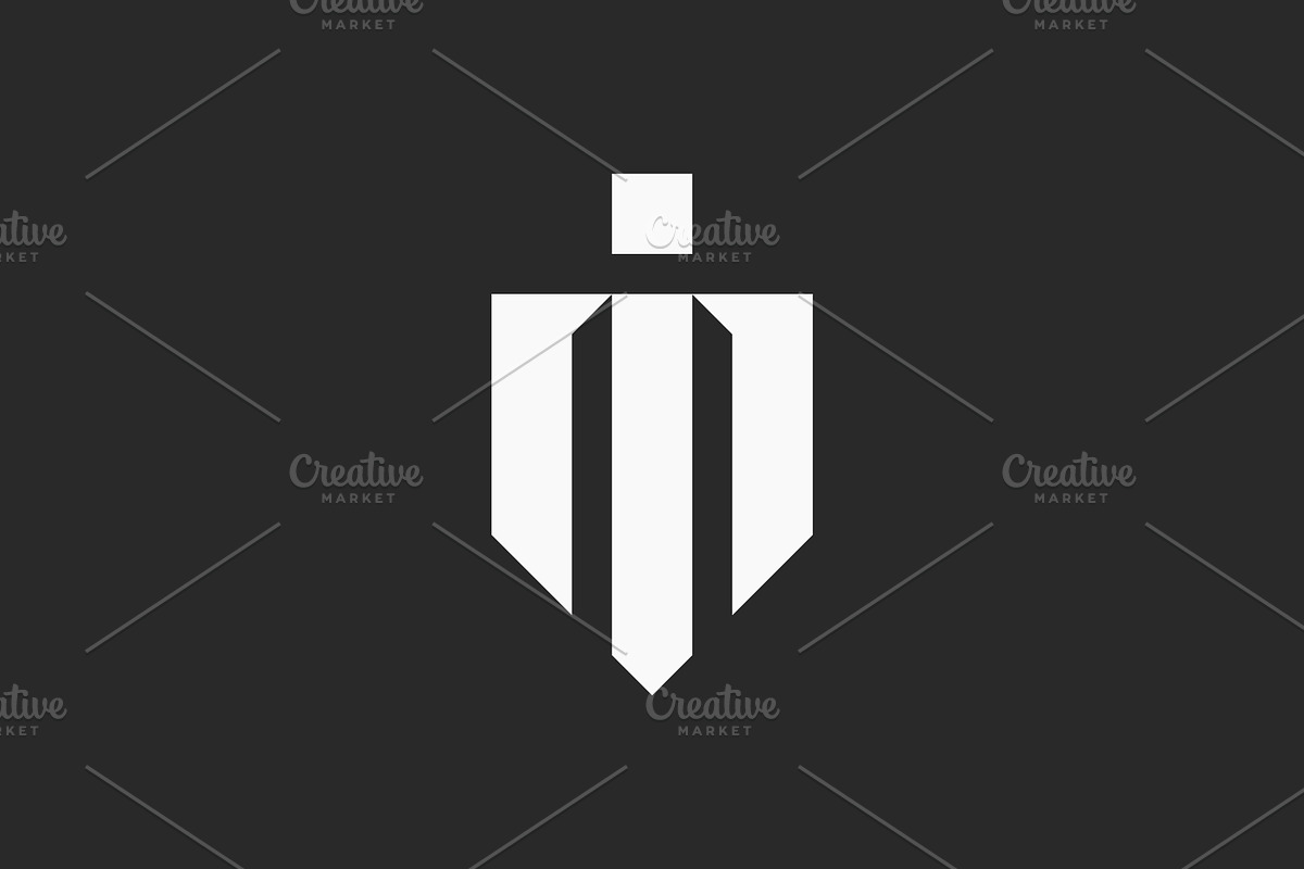 Initial letters I shield logo design, a Branding & Logo Template by yanuart