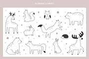Forest friends. Vector collection, an Animal Illustration by Guvi-Design (Thumbnail 3 of 9)