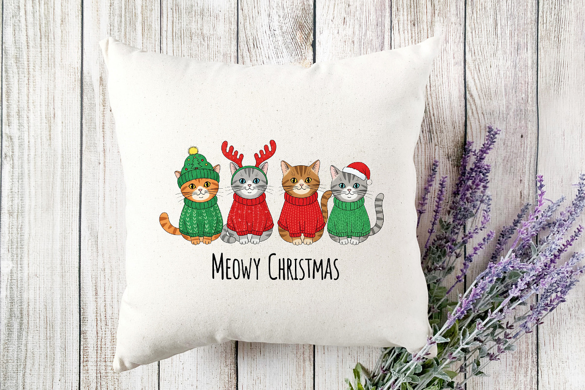 Meowy Christmas Png, a Graphic by Designking (Photo 2 of 4)