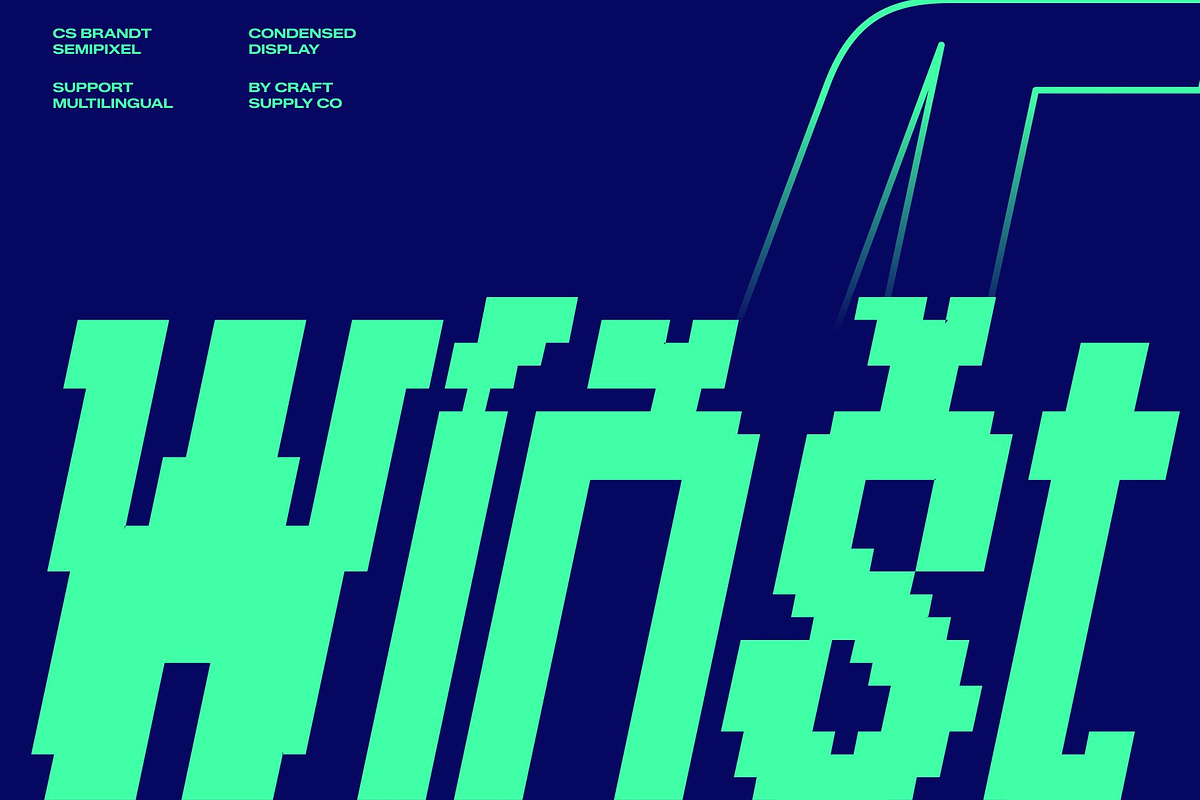CS Brandt Semipixel, a Sans Serif Font by Craft Supply Co. (Photo 7 of 8)