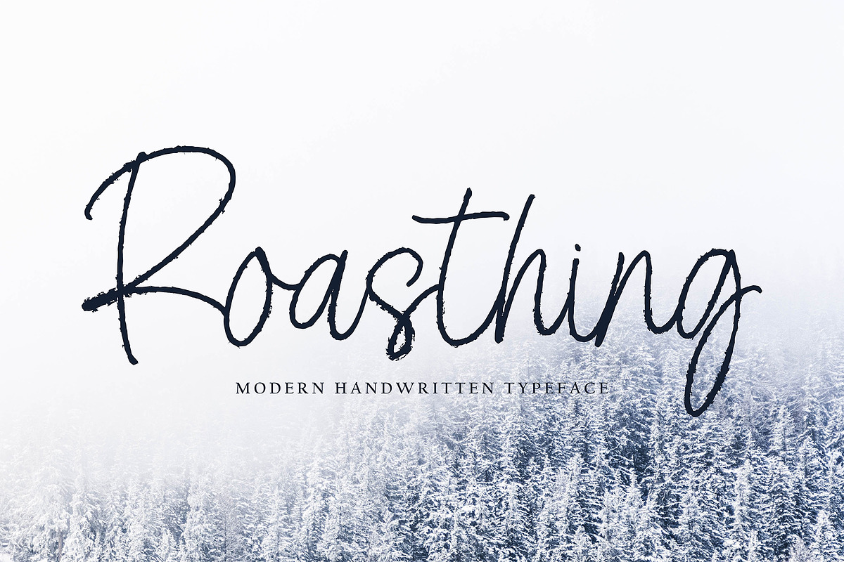 Roasthing, a Script Font by pineungtype