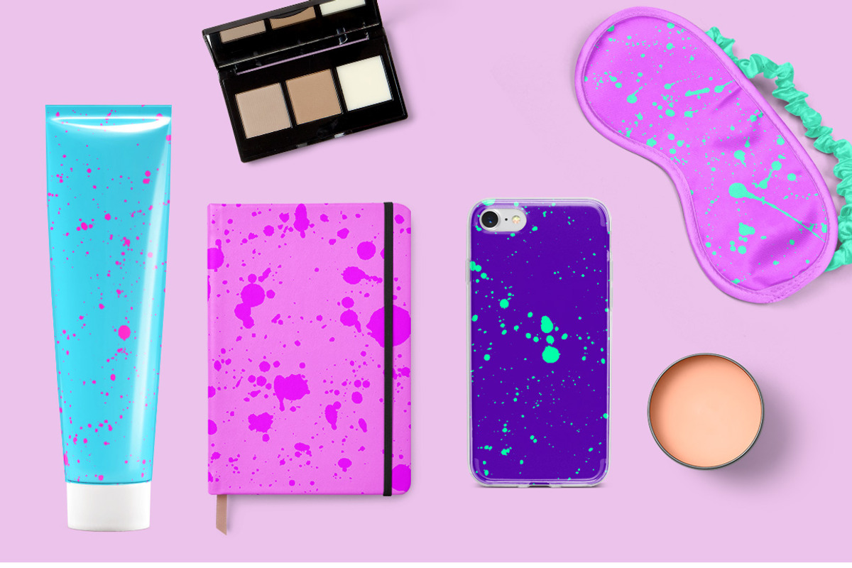 Splatter Spray Seamless Patterns, a Pattern Graphic by Pulpixel Design