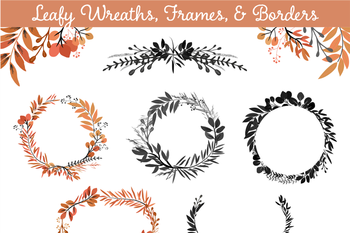 Halloween Leaves and Wreaths, an Illustration by Kelly Jane Creative (Photo 4 of 5)