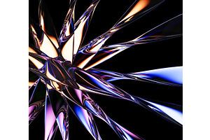 Floral pattern of neon glass spiral, a Pattern Graphic by Marozhkastudio