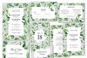 Eucalyptus Greens Wedding Suite, an Invitation Template by HannaSymo (Thumbnail 7 of 14)