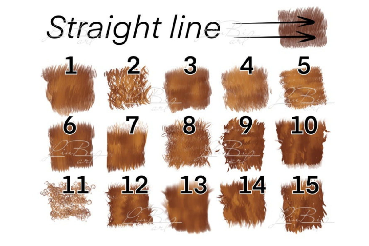 30 Procreate Fur Brushes Set, a Brush Add-On by LiuBi Art (Photo 3 of 6)