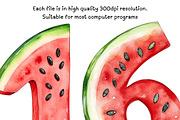 Watermelon Numbers – Watercolor, an Illustration by PassionPNGcreation (Thumbnail 2 of 4)