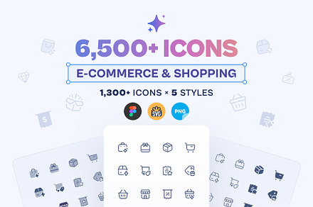 6,500+ E-Commerce and Shopping Icons