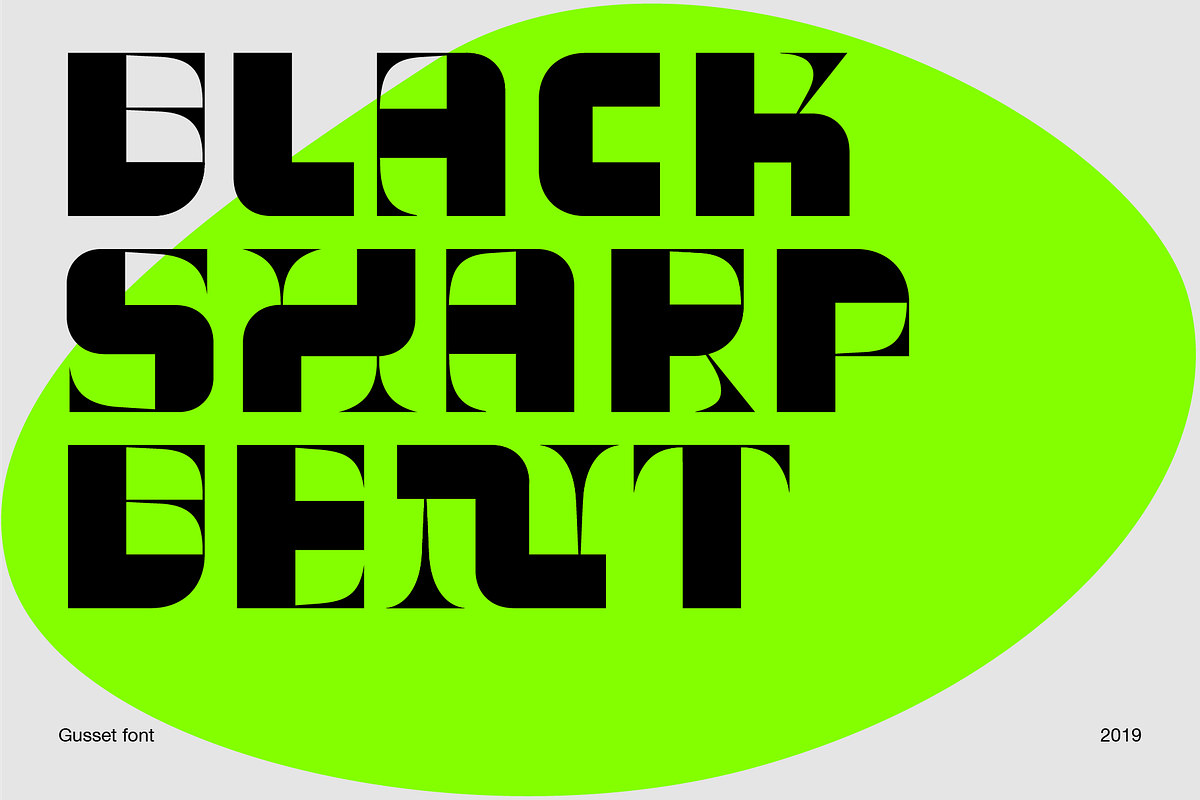 GUSSET Display modular font, a Font by Viktor Pesotsky | Fonts (Photo 4 of 16)
