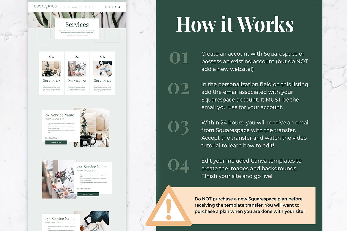 Squarespace Website Template | Green, a Squarespace Template by Thirty One Palms Studio (Photo 5 of 7)