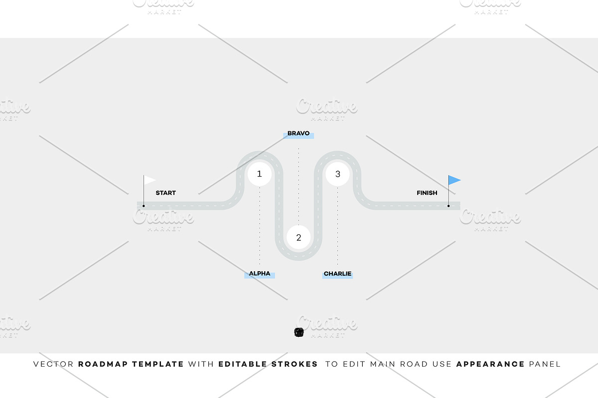 14 vector roadmaps, an Object Graphic by Alexey Yarkin (Photo 3 of 15)