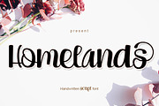 Homelands, a Script Font by Bramcreative (Thumbnail 1 of 6)