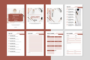 Blog Planner Kit Canva & Indesign