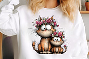 Mothers Day Watercolor Animals PNG, an Illustration by SinaCreation (Thumbnail 5 of 9)