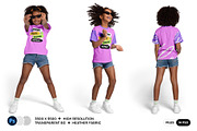 African Kids Girl T-Shirt Mockups, a Shirt Mockup by Hi, Mock-Up! (Thumbnail 7 of 10)