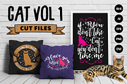 20 Cat Quotes SVG Files Vol 1, an Animal Illustration by Tosca Digital (Thumbnail 1 of 3)