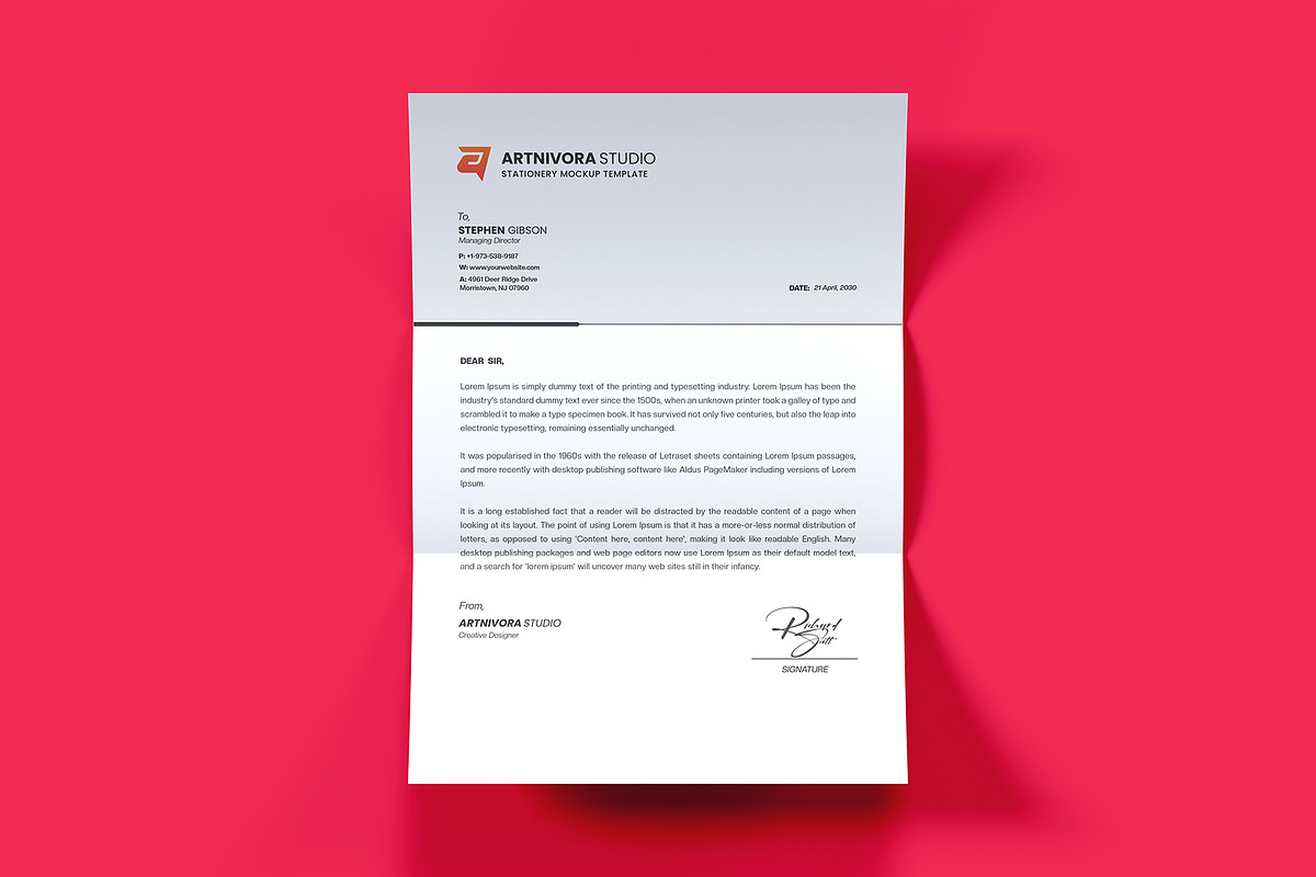 Letterhead Mockup Sets, an Advertising Mockup by Artnivora.Std (Photo 2 of 4)