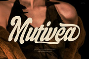 Mutivea Script Font, a Script Font by Graphicxell (Thumbnail 1 of 8)
