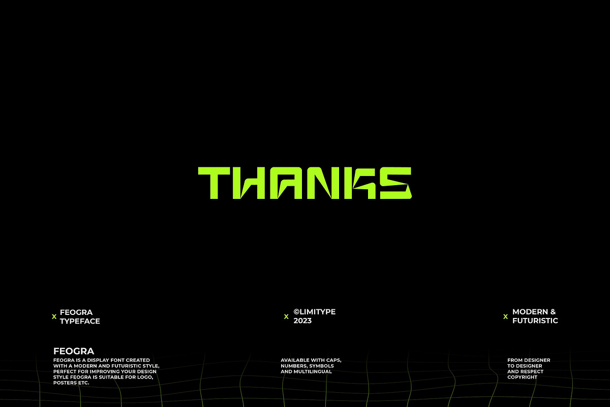 Feogra - Futuristic Font, a Sans Serif Font by limitype (Photo 8 of 8)