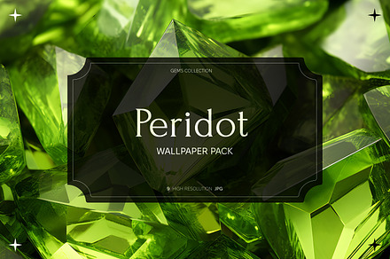 Peridot gemstone wallpaper pack
