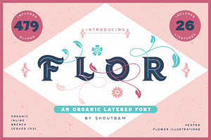 Flor Layered Font Extras