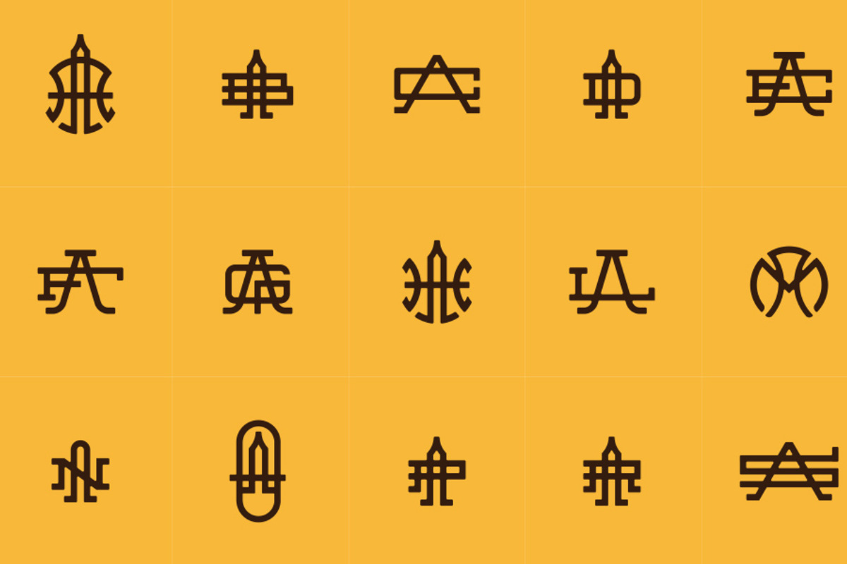 15 Vintage Monograms Pack 03, a Branding & Logo Template by Design Union Mx (Photo 3 of 3)
