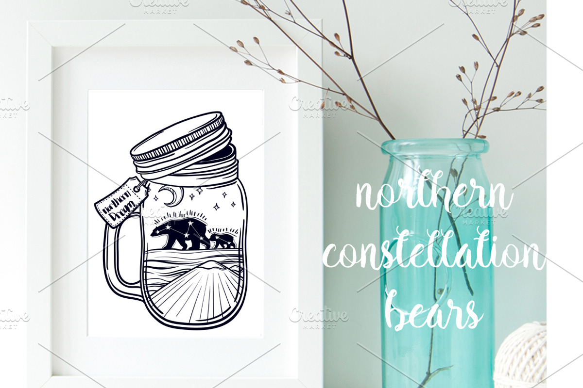 northern constellation bears, a Pattern Graphic by Vavavka (Photo 1 of 9)